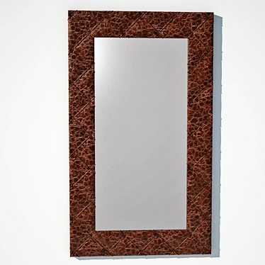 Sleek Silver Mirror 3D model image 1 