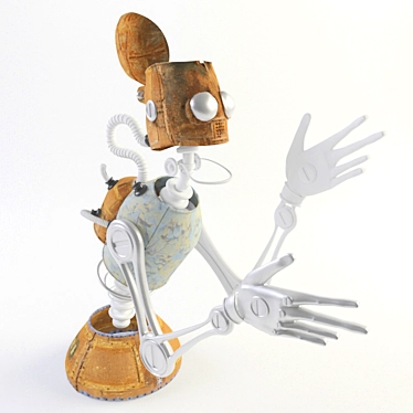 Rustbot: Retro Robot with Character 3D model image 1 