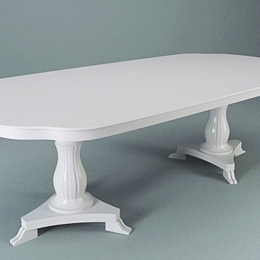 Edem's Solid Wood Table 3D model image 1 