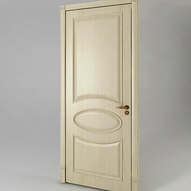 New Classic Oak Door 3D model image 1 