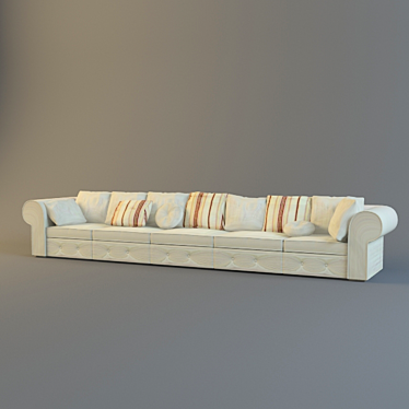 Elegant Cattelan Italia Doge Sofa 3D model image 1 