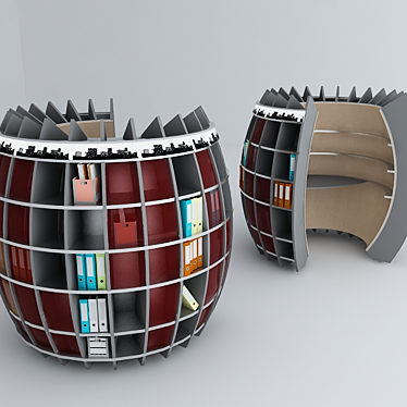 Sturdy Office Bank Rack 3D model image 1 