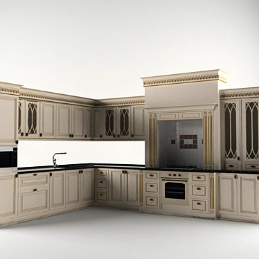 Folkmeister English Collection Kitchen 3D model image 1 