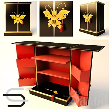 Modern Storage Cabinet 3D model image 1 