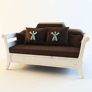 Title: Provincial-style Sofa 3D model image 1 