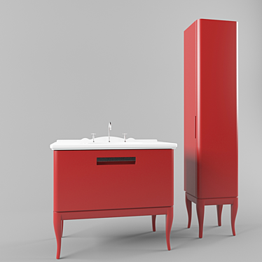 Bathroom cabinet Red Oxide