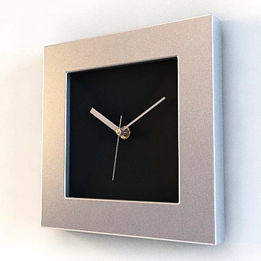 Contemporary Square Wall Clock 3D model image 1 