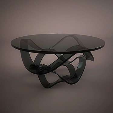 Stylish Glass Table: 900mm Diameter 3D model image 1 