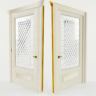 "Meranti Brioni" Natural Veneer Door 3D model image 1 