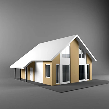  Modern Draft House Plan 3D model image 1 