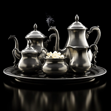 Title: Classic Tea Set for Elegant Interiors 3D model image 1 