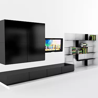 Elegant Wall TV Unit: ELLE_P926 people 3D model image 1 