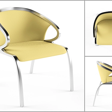 Sleek Ergonomic Chair 3D model image 1 