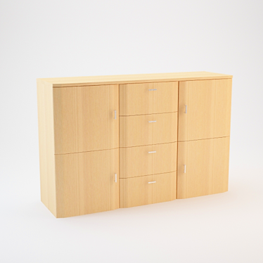 Dyatkovsky Chest: Elegant Storage Solution 3D model image 1 