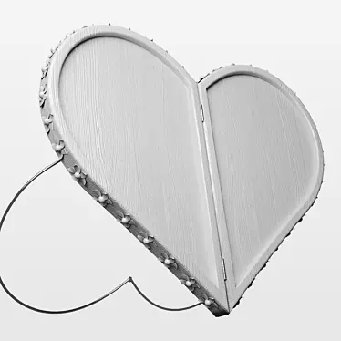 Heart-Shaped Photo Frame 3D model image 1 