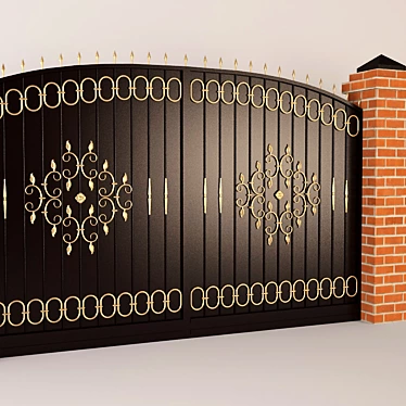 Title: Authentic Reproduction Gate 3D model image 1 