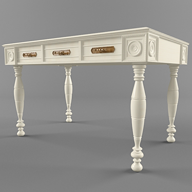 Classic Writing Desk 3D model image 1 