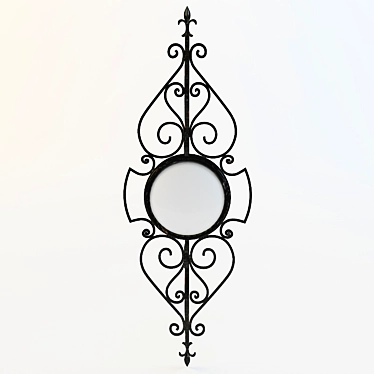 Elegant Wrought Iron Lamp 3D model image 1 