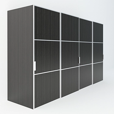 Modern Sliding Wardrobe Closet 3D model image 1 