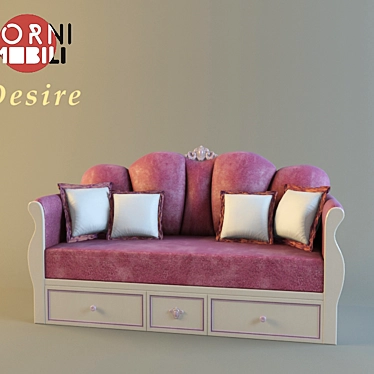 Luxury Comfort: ForniMobili Desire Sofa 3D model image 1 