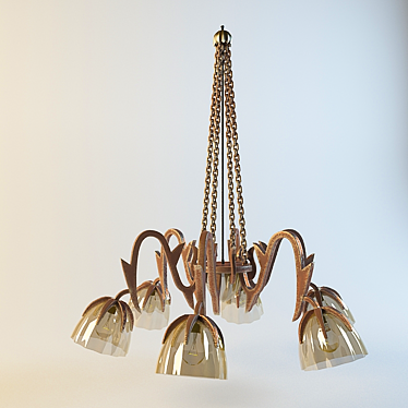 Elegant Artisan Chandelier 3D model image 1 