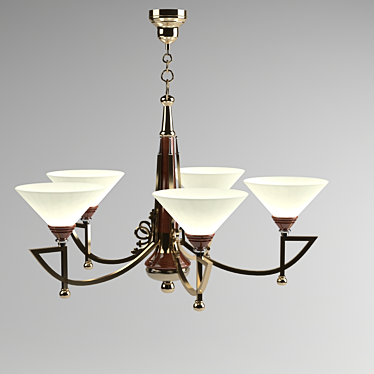 Elegant Bejorama Chandelier 3D model image 1 