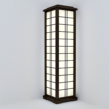 Wooden Floor Lamp - Inlight 3D model image 1 