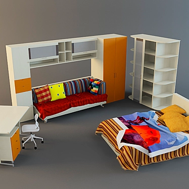 Melodio Kids Furniture Collection 3D model image 1 