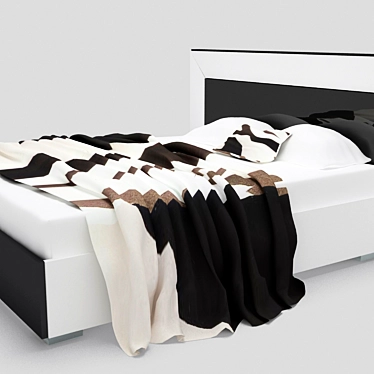 Italian Poly Panda Bed_with Textures 3D model image 1 