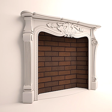 Miniature Model Fireplace - Elegant Home Decor 3D model image 1 