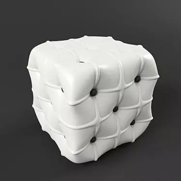 Leather Soft Pouf 3D model image 1 