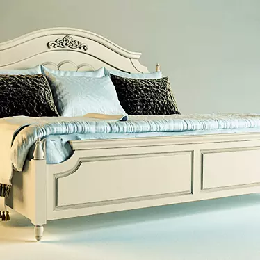 Luxury Kingtinto Bed 3D model image 1 