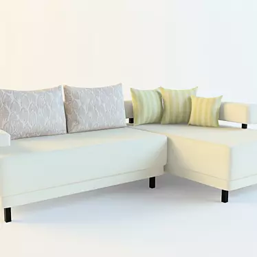 Cozy Corner Sofa for a Relaxing Holiday 3D model image 1 