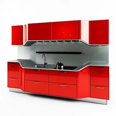 Elegante Italian Kitchen: Pininfarina 3D model image 1 