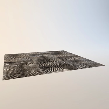 Zebra Print Cowhide Texture Carpet 3D model image 1 