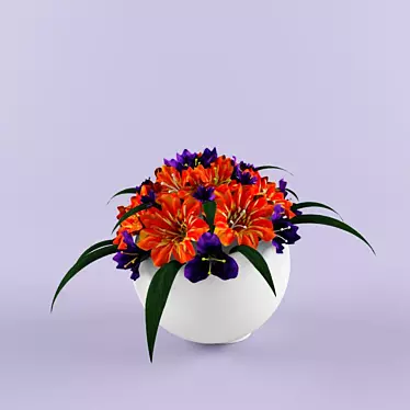 Title: Elegant Decor Bouquet 3D model image 1 