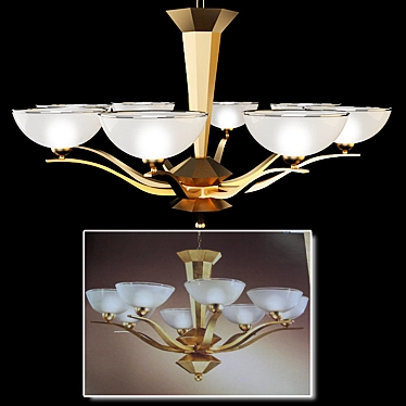 Elegant Crystal Chandelier 3D model image 1 