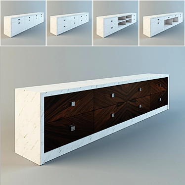 6-Piece Custom Chest of Drawers 3D model image 1 