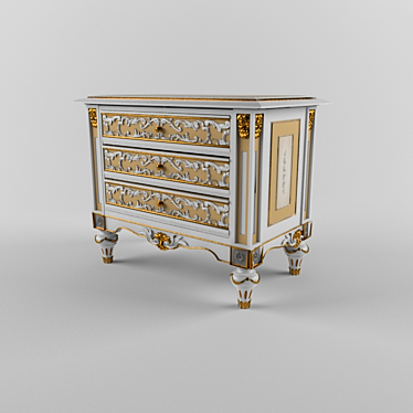 Title: Baroque-inspired Floor Standing Cabinet 3D model image 1 