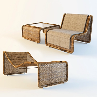 Pierantonio Bonacina P Series: Stylish Outdoor Furniture 3D model image 1 