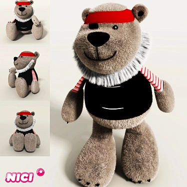 Cuddly Pirate Bear 3D model image 1 