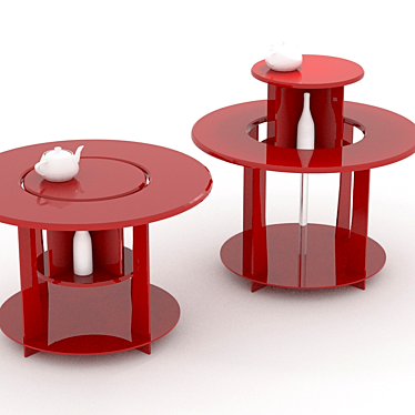 Portable Folding Bar Table 3D model image 1 