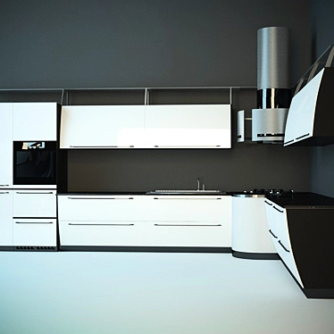 Modern Kitchen Set 3D model image 1 