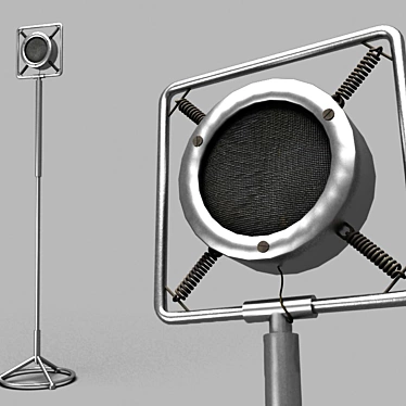 Vintage Stage Microphone 3D model image 1 