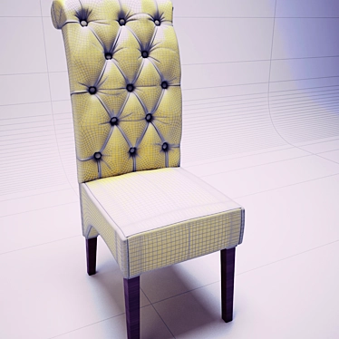 Wooden Leg Chair 3D model image 1 