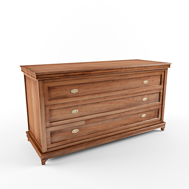 Rustic Textured Drawer Chest 3D model image 1 