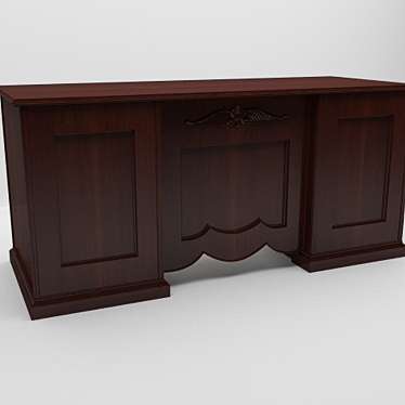 Modern Wood Dining Table 3D model image 1 