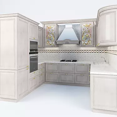 Classic Kitchen - Timeless Elegance 3D model image 1 