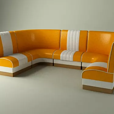 Café Sofa: Comfort Meets Style 3D model image 1 