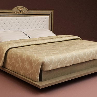 Contemporary King Size Bed 3D model image 1 